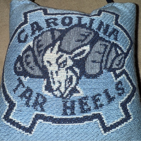 Carolina Tar Heels Decorative Pillow 7” x 7” with hanger - Picture 2 of 5